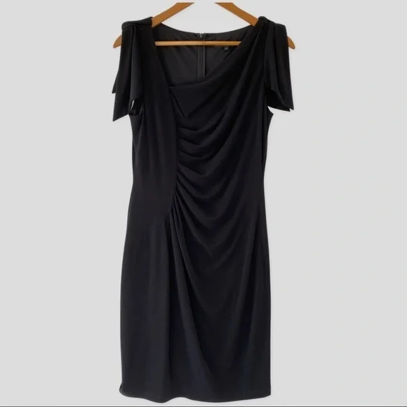 polyester spandex shift dress Blue Palm Trees Sleeveless Shift Dress